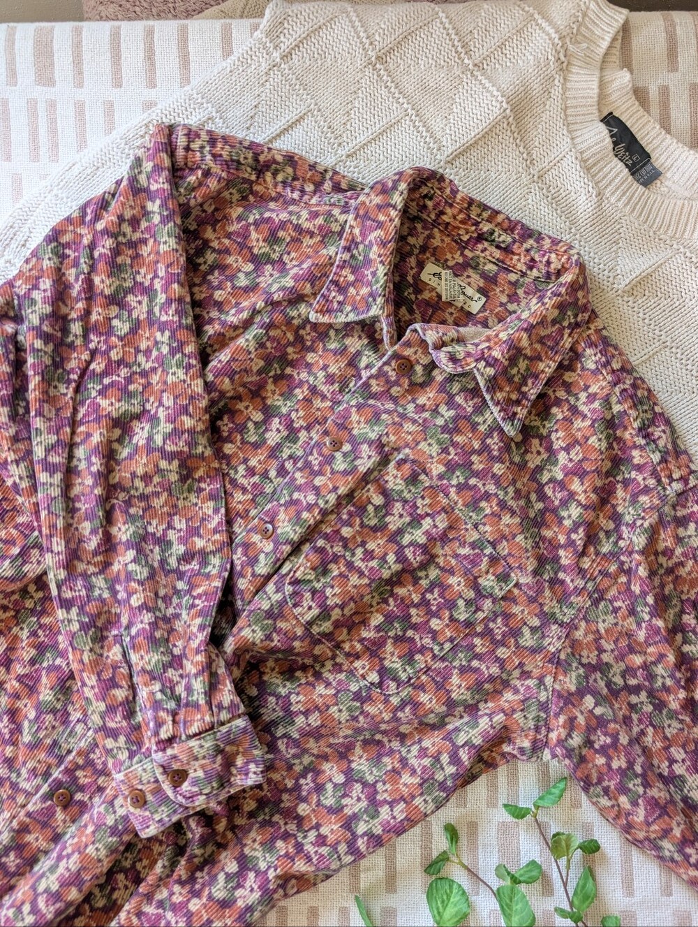 Eddie Bauer | Corduroy Floral Print Shacket